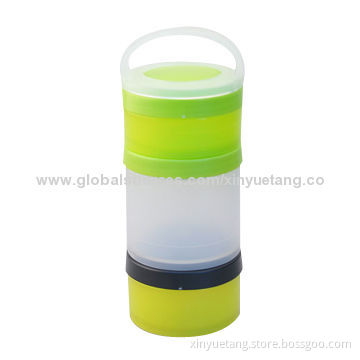 2014 New Arrival BPA-free Shaker Protein Powder and Pill Container, SGS and FDA MarksNew